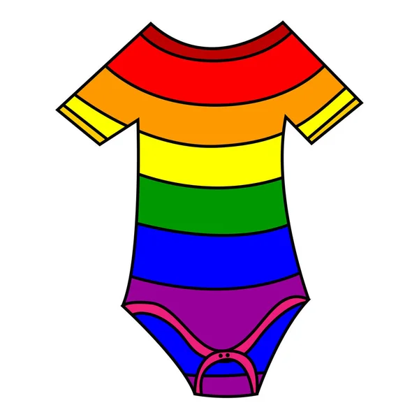 Lgbt Kids Bodysuit Isolated White Background Lgbtq Concept Human Rights — Image vectorielle