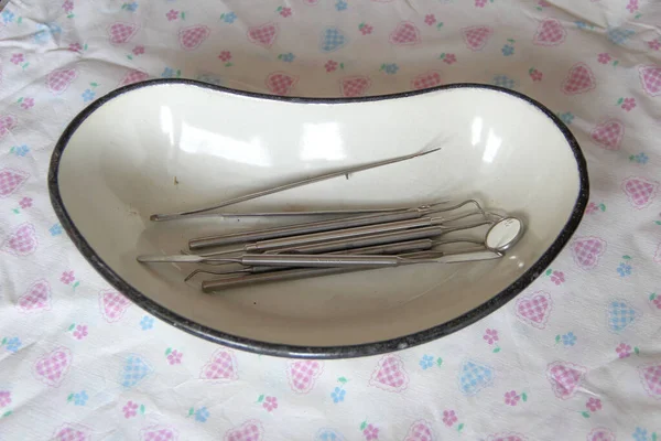 Dental Instruments Tray Close — Stock Photo, Image