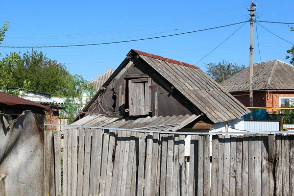 Alte Holzscheune Holzzaun — Stockfoto