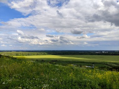 Gölgelerle dolu güzel bir dağ çayırı.