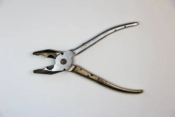 Open Pliers White Background — Stock Photo, Image