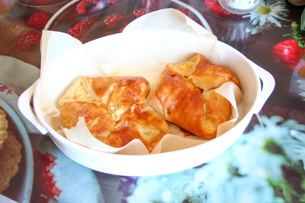 Puff Buns Cheese Tray — Stock Photo, Image