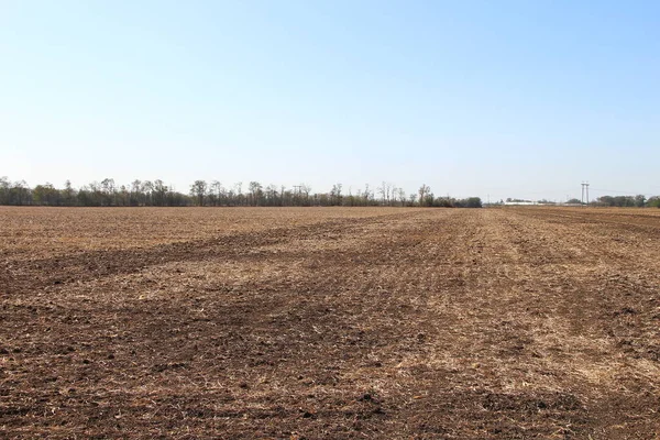 Plowed Field Good Weather — Stock Photo, Image