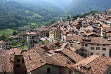 Bagolino Kuzey İtalya'daki panoramik manzaralı