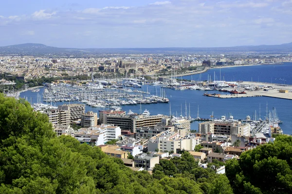 Panoramatický výhled na Palma de Mallorca, Španělsko Stock Snímky