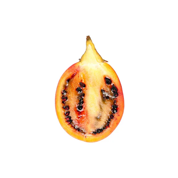 Taze olgun tamarillo (ağaç domates, tamarilho dilim)