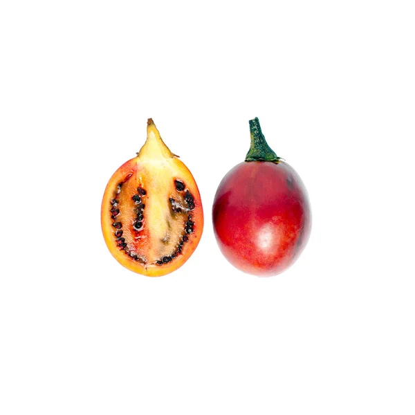 Taze olgun tamarillo (ağaç domates, tamarilho dilim)