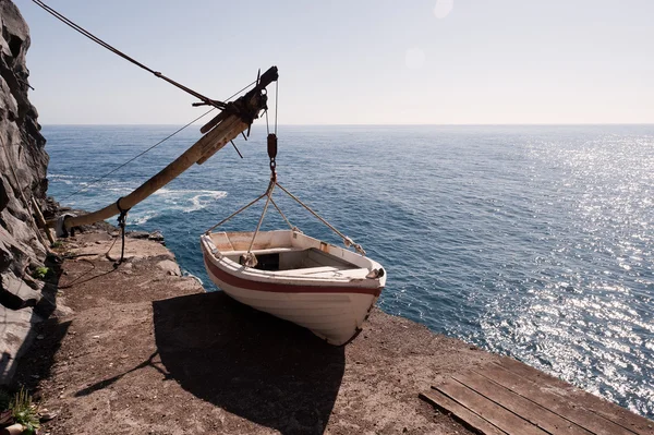 Eski balıkçı teknesi, Sao Jorge, Madeira, Portekiz.