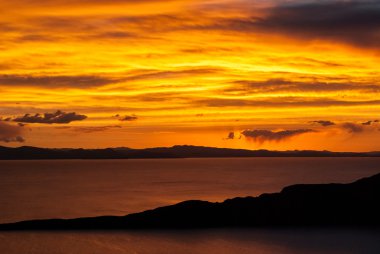 titicaca Gölü günbatımı