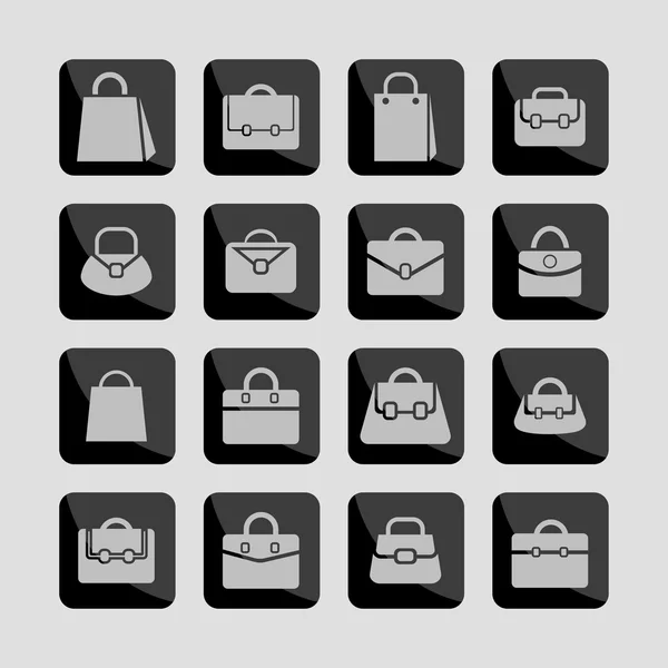 Väska ikoner — Stock vektor