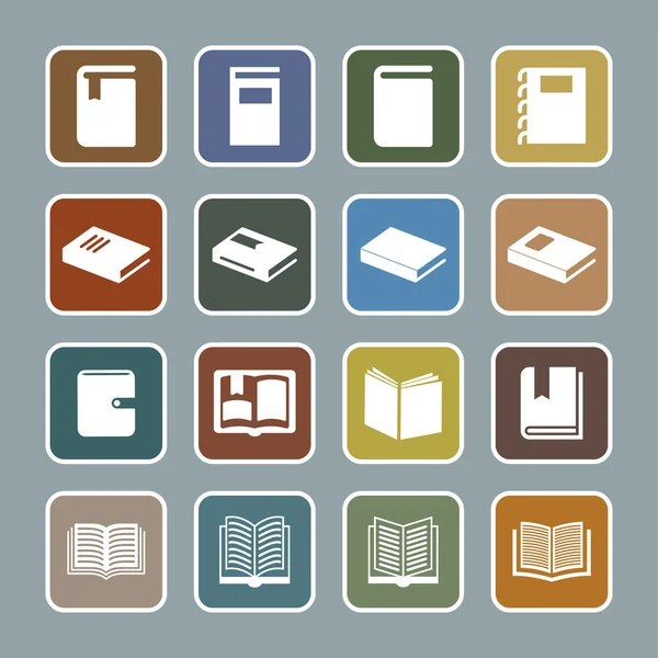 Libro Iconos — Archivo Imágenes Vectoriales