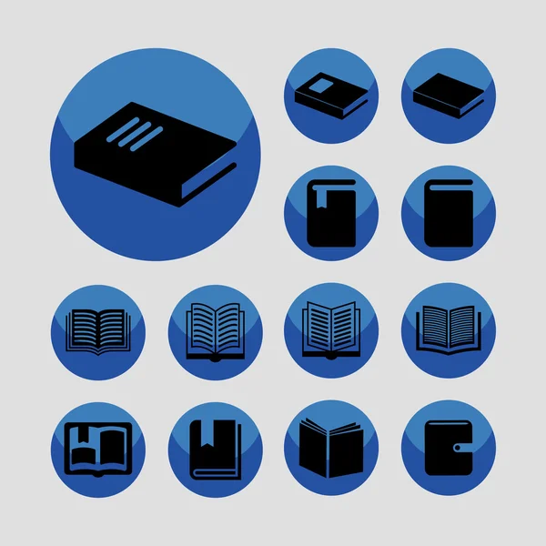 Boek Pictogrammen — Stockvector