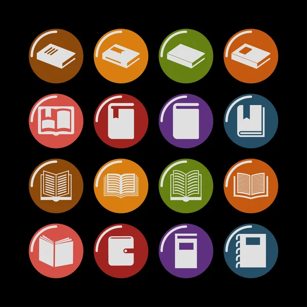 Libro Iconos — Vector de stock