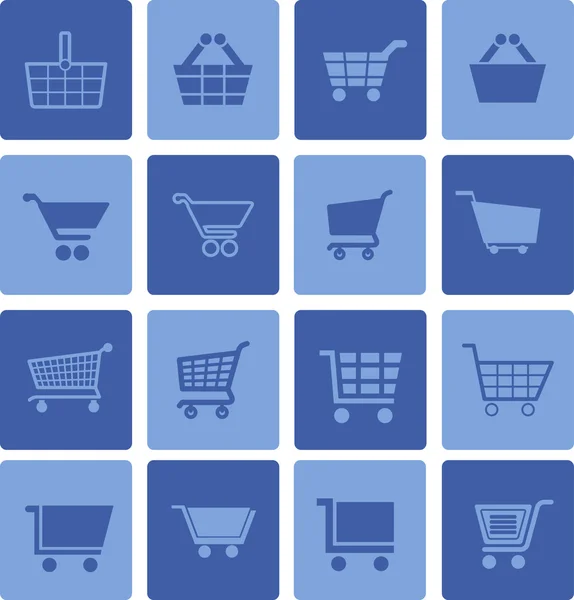 Vector black shopping cart icons set Stock Vector Image by ©skarin1