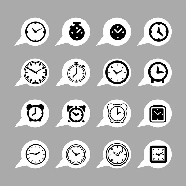 Iconos del reloj — Vector de stock