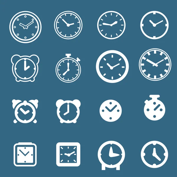 Clock icons — Stock Vector