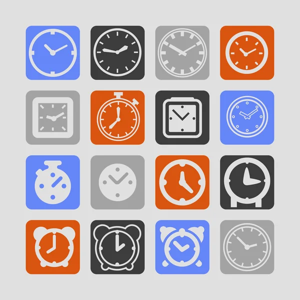 Icone dell'orologio — Vettoriale Stock