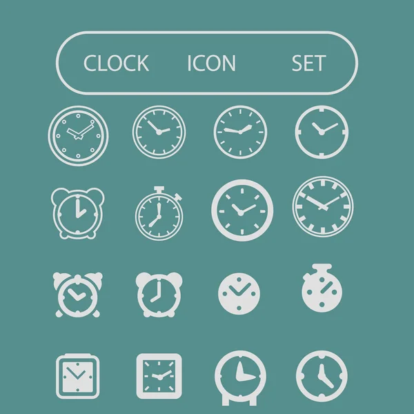 Clock icons — Stock Vector