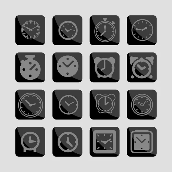 Iconos del reloj — Vector de stock