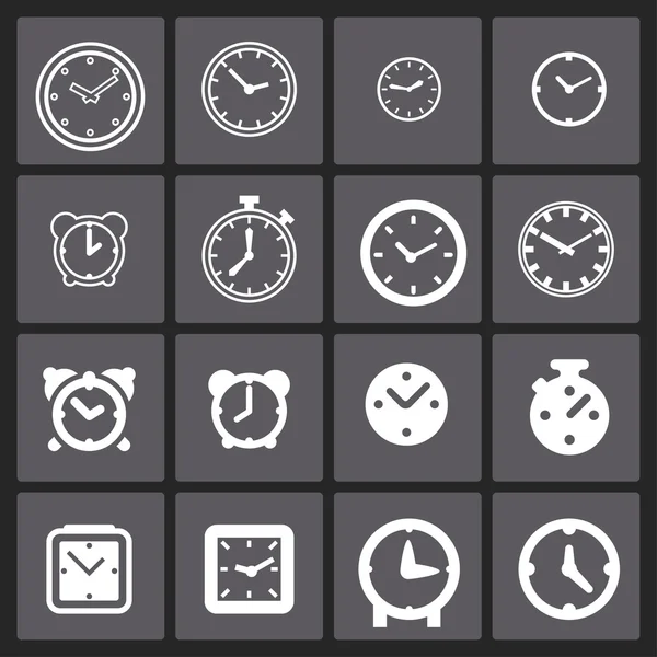 Iconos del reloj — Vector de stock