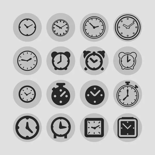 Clock icons — Stock Vector