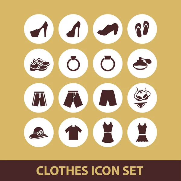 Clothes icons — Stock Vector