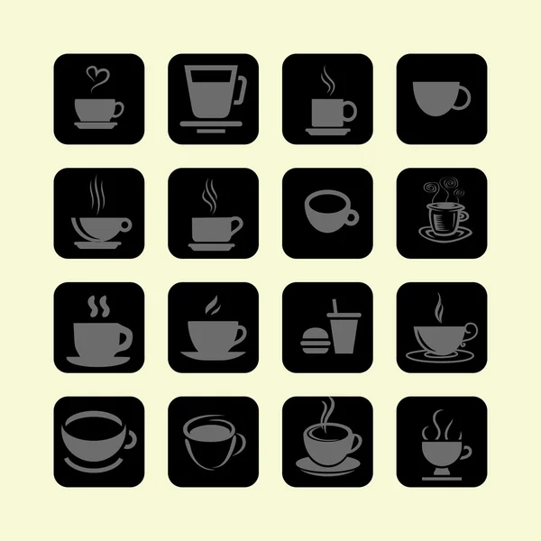 Cofe icons — Stock Vector