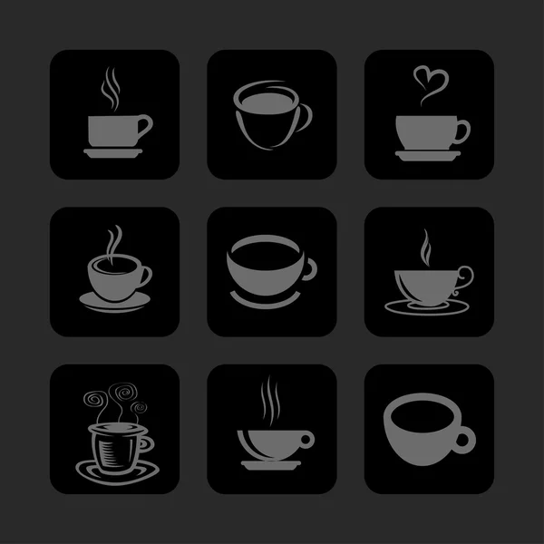Cofe ikoner — Stock vektor