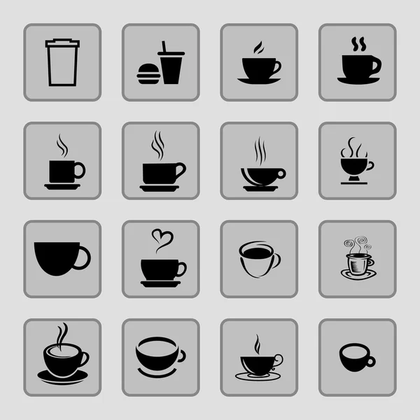 Cofe ikoner — Stock vektor