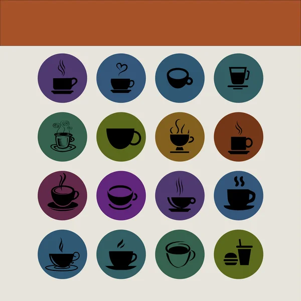 Cofe icons — Stock Vector