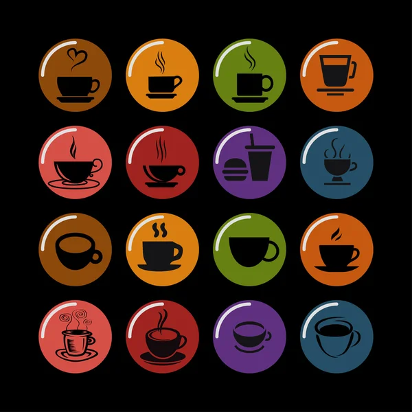 Cofe icons — Stock Vector