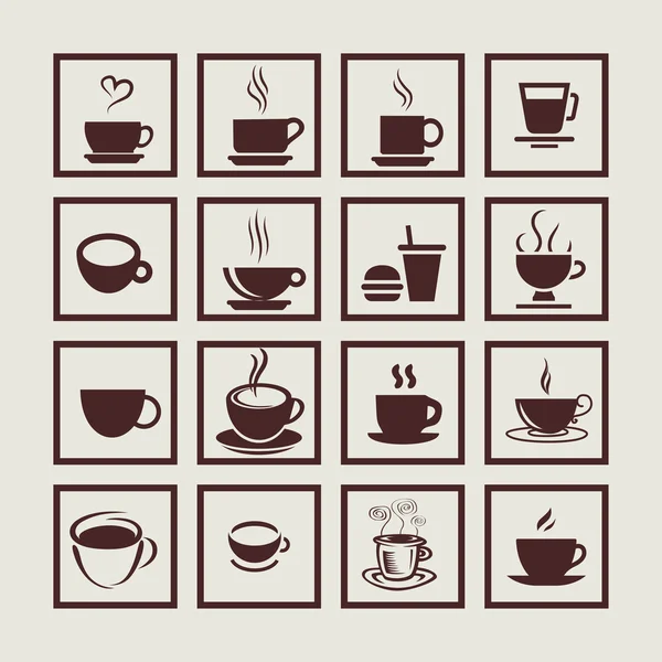 Cofe icons — Stock Vector