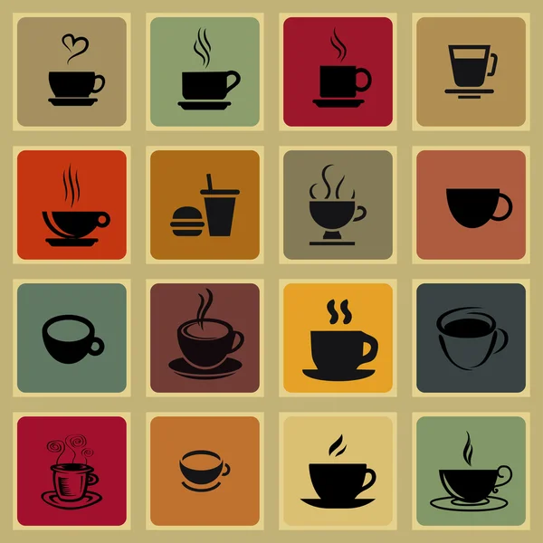 Cofe icons — Stock Vector