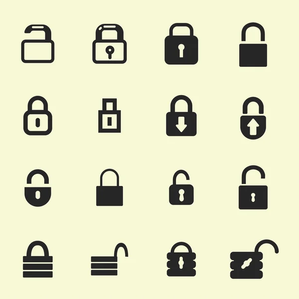 Lock pictogrammen — Stockvector