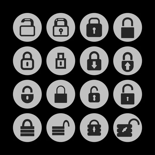 Lock pictogrammen — Stockvector