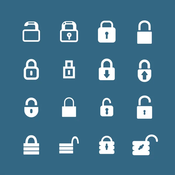 Lock pictogrammen — Stockvector