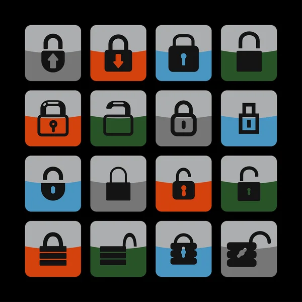 Lock icons — Stock Vector