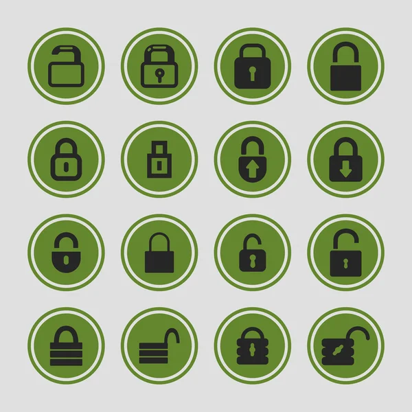 Lock pictogrammen — Stockvector