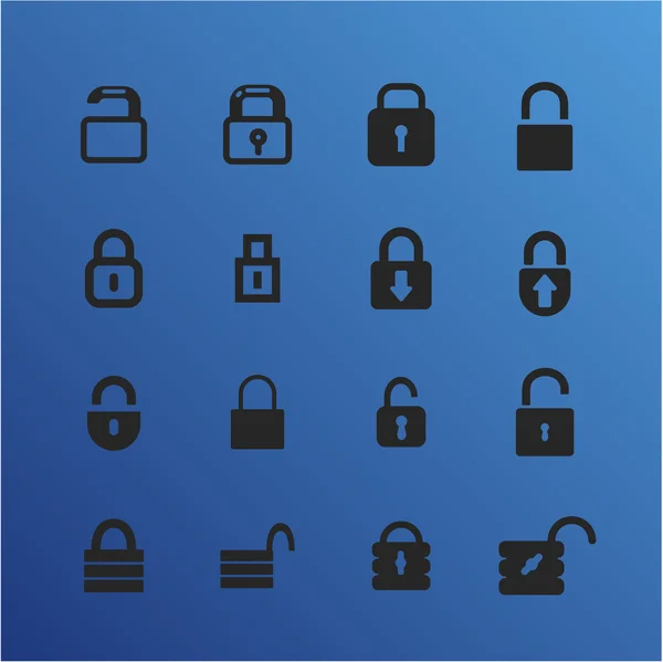 Lock pictogrammen — Stockvector