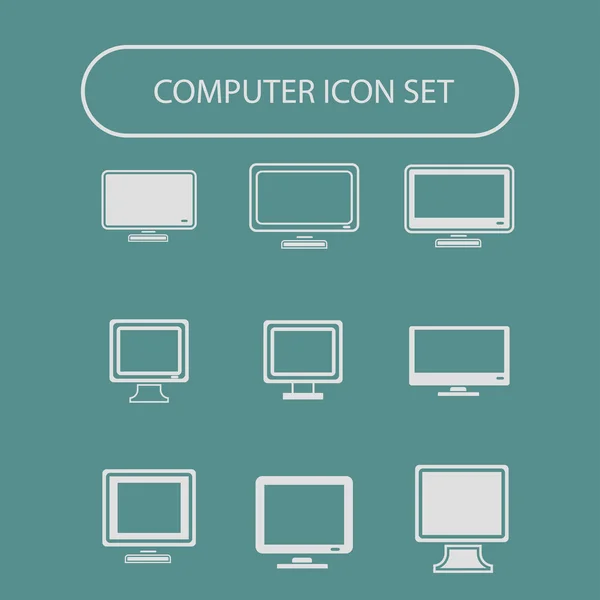 Monitorear iconos — Archivo Imágenes Vectoriales