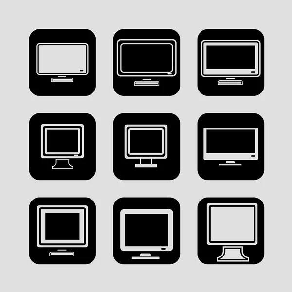 Monitor icons — Stock Vector