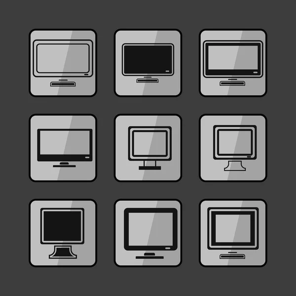 Monitor icons — Stock Vector