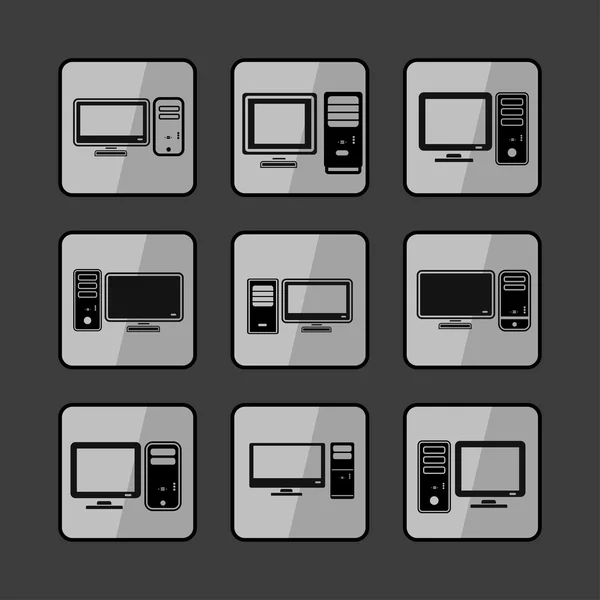 Iconos de ordenador — Vector de stock
