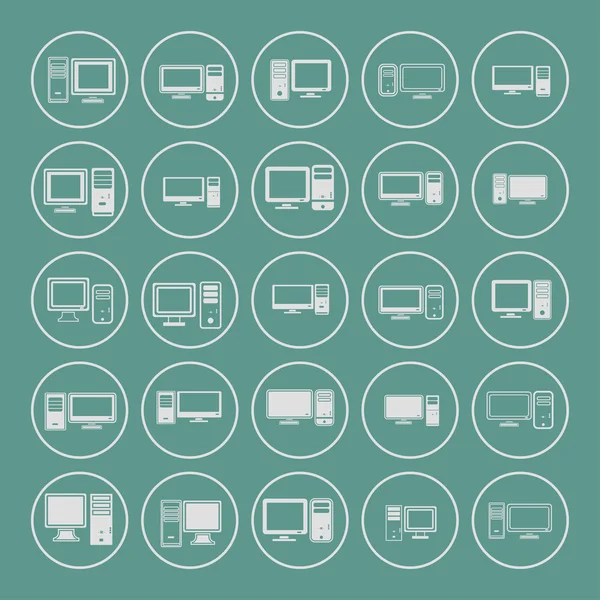 Computer icons — Stock Vector