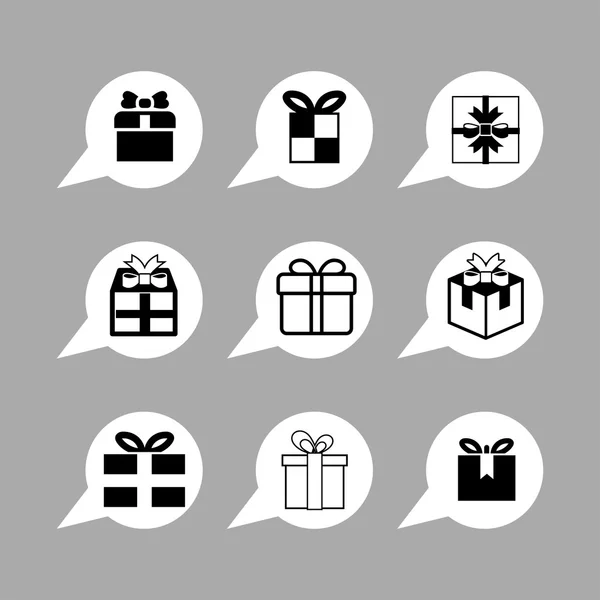 Present icons — Stock Vector