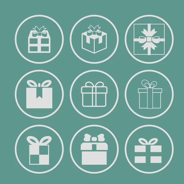 Present icons — Stock Vector