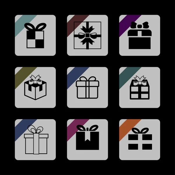 Present icons — Stock Vector