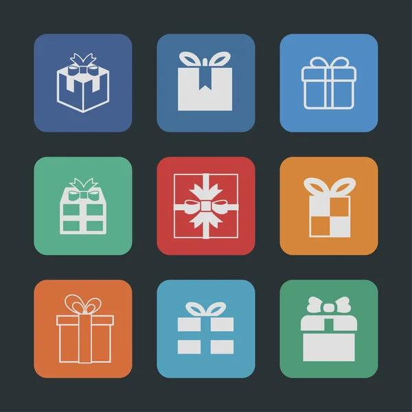 Present icons — Stock Vector