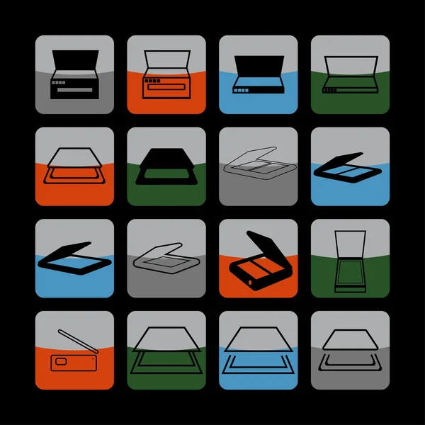 Icônes de balayage — Image vectorielle
