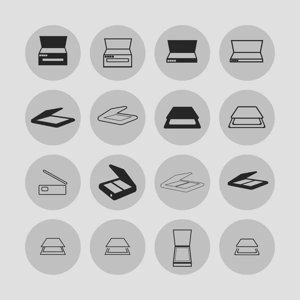 Scan icons — Stock Vector